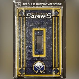 Buffalo Sabres Single Toggle Lightswitch Plate with Team Name and Logo